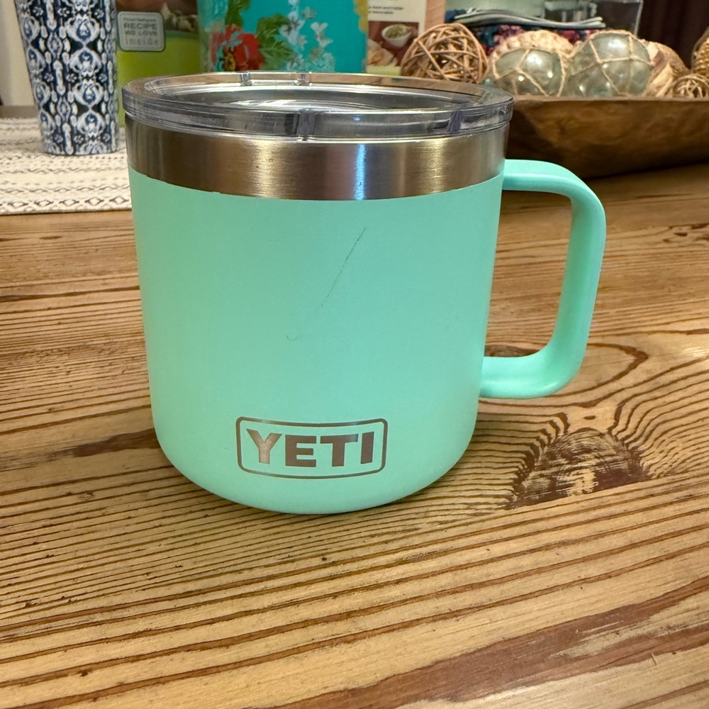 YETI Seafoam Green Tumbler with Handle